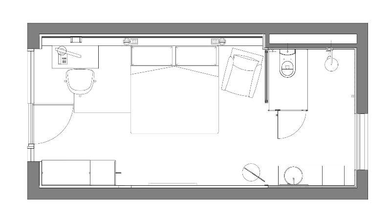 Zagame'S House Hotel Melbourne Luaran gambar A plan of a typical studio apartment